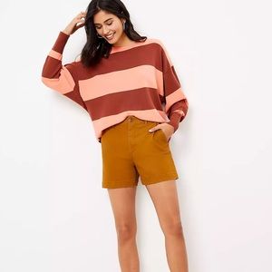 NWT Loft • Washed Twill Shorts Burnt Orange